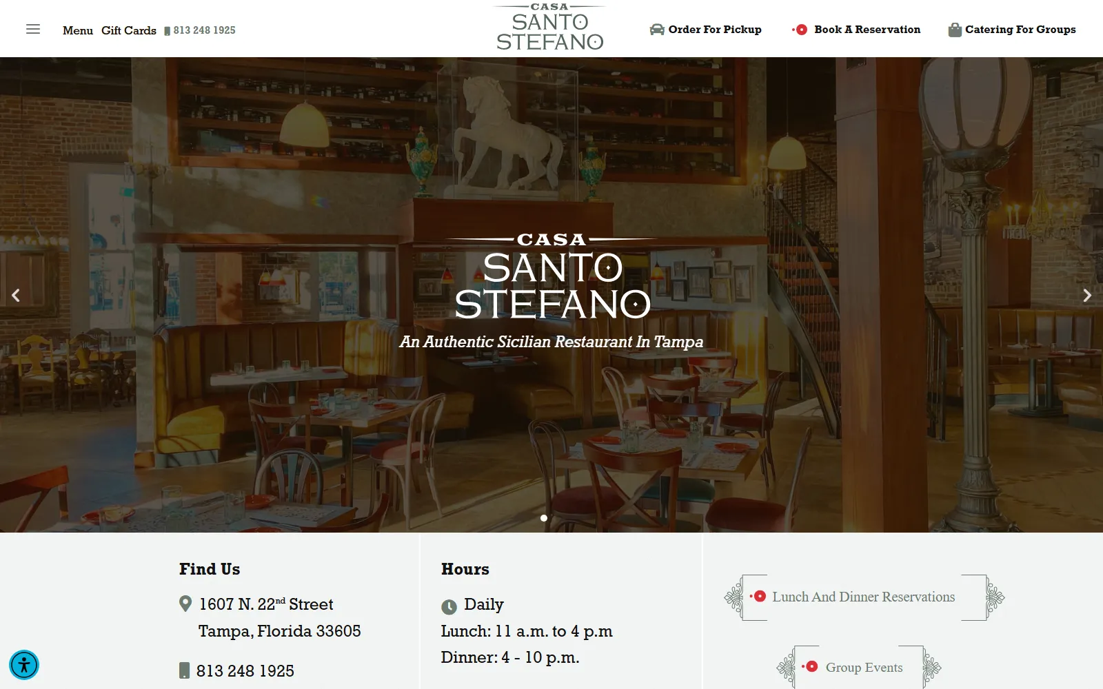Casa Santo Stefano website, built by OJ Amplify